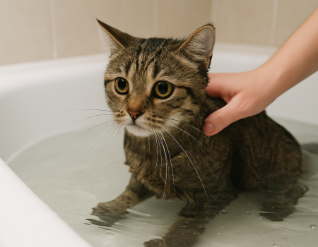 Як помити кота, який боїться води: корисні поради для власників